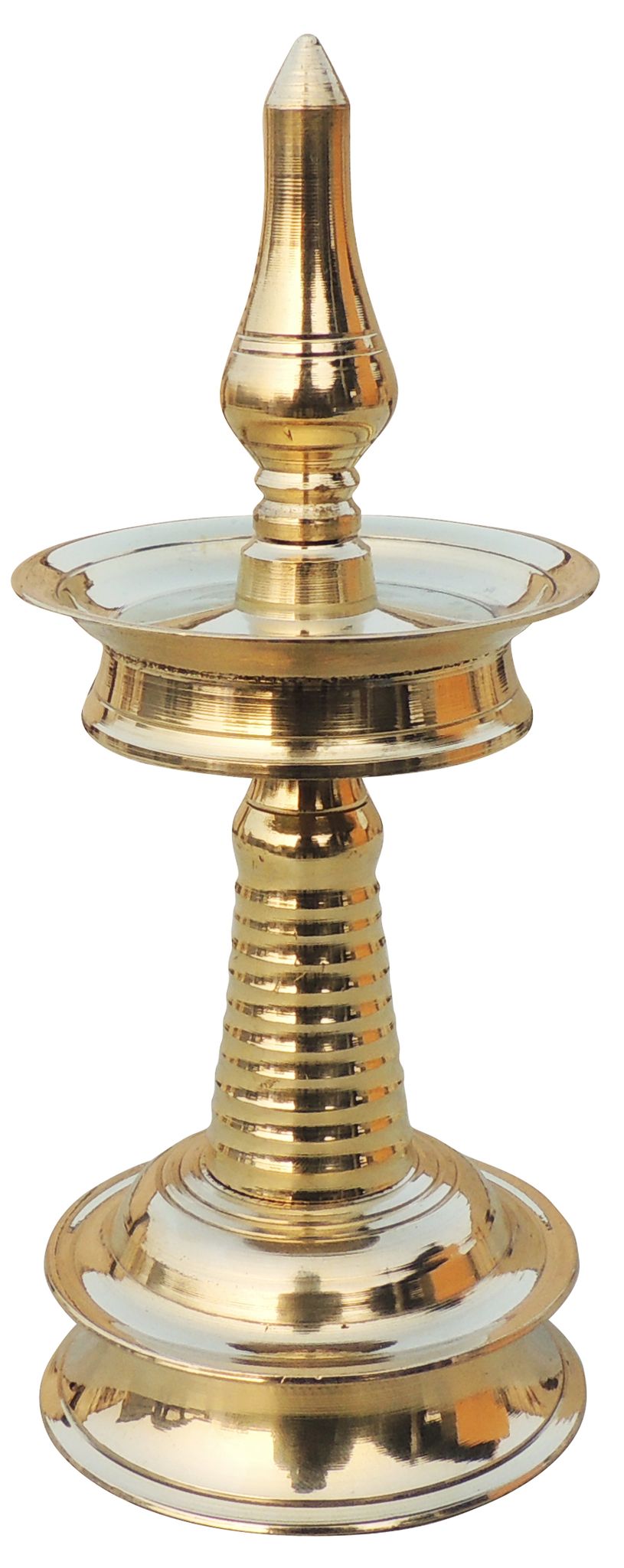 Brass Kerala Style Round Deepak – Traditional Fancy Table Decor Lamp