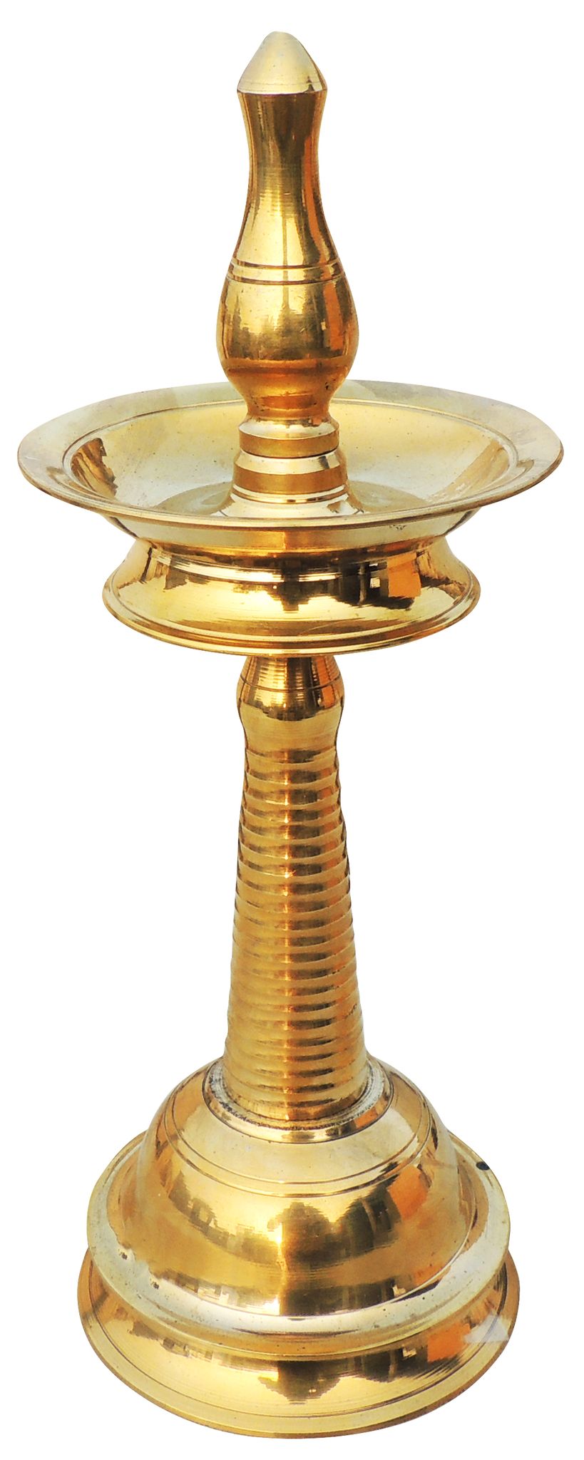 Brass Kerala Style Round Deepak – Traditional Fancy Table Decor Lamp