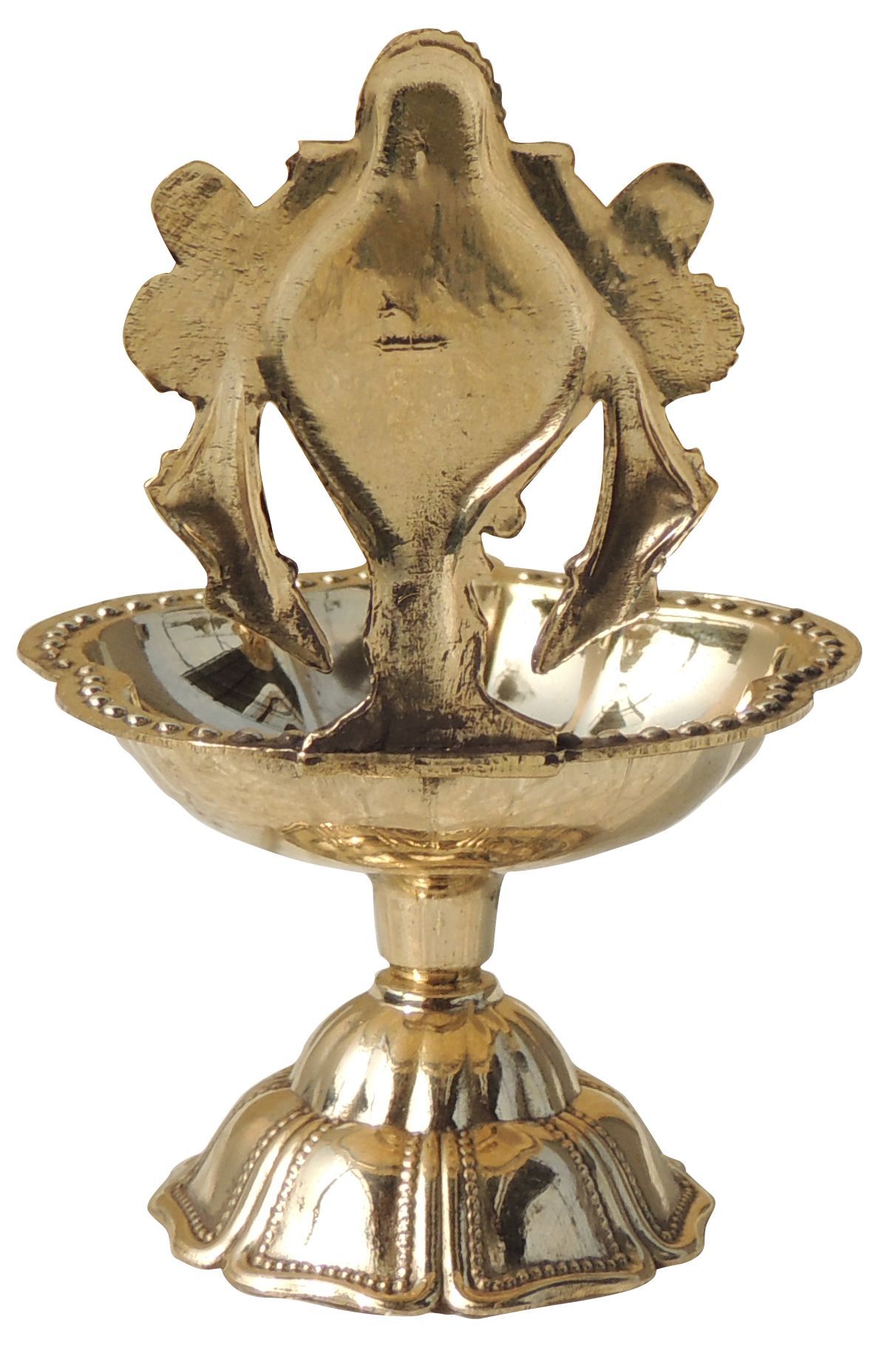Brass Shankh Deepak Oil Lamp – Handcrafted Table Decor Diya