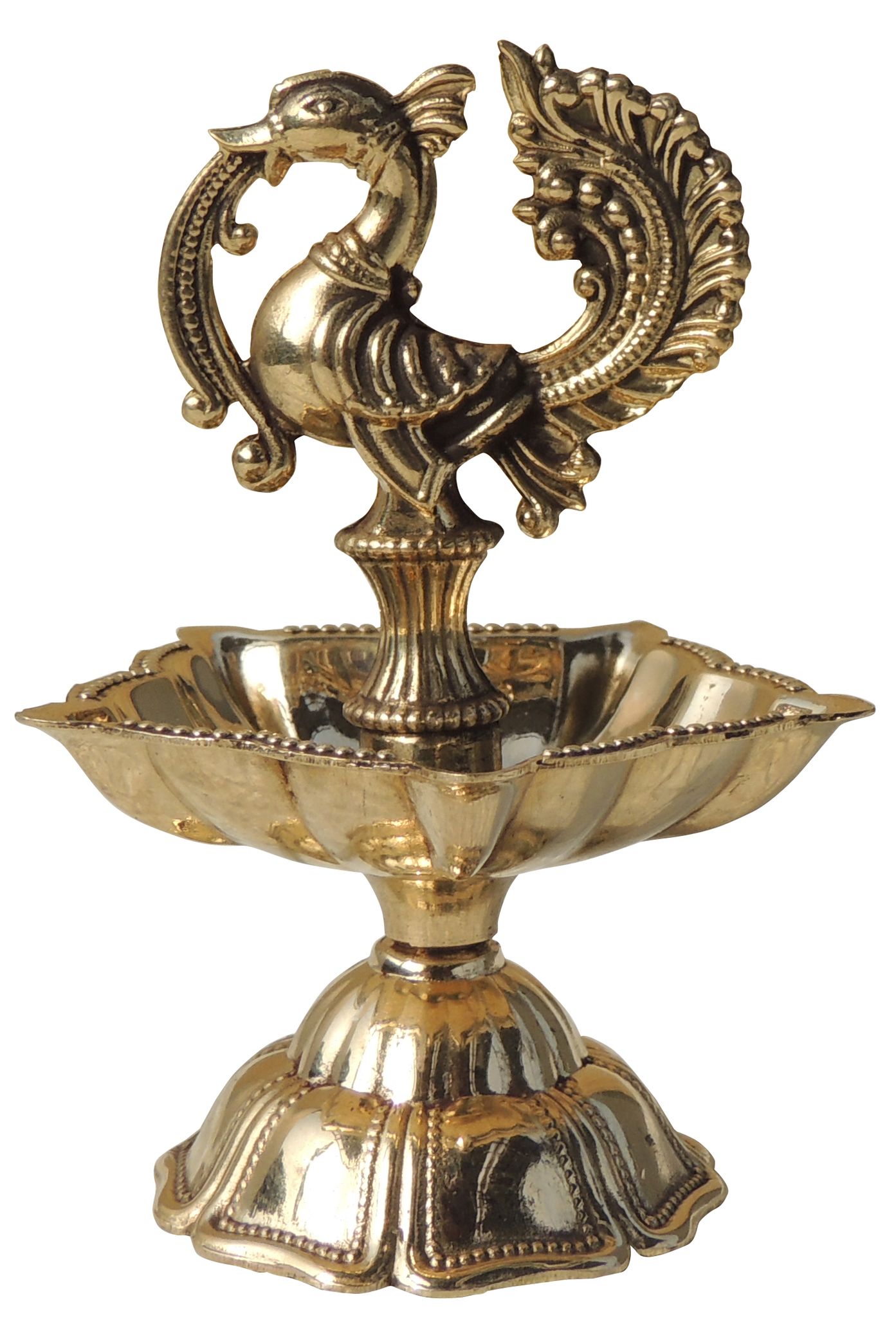 Brass Shankh Deepak – Handcrafted Table Oil Lamp for Peace and Prosperity