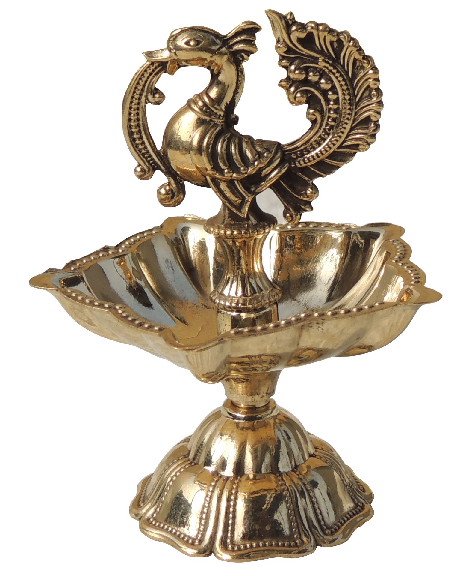 Brass Murga Deepak No. 2 – Handcrafted Traditional Brass Lamp Showpiece