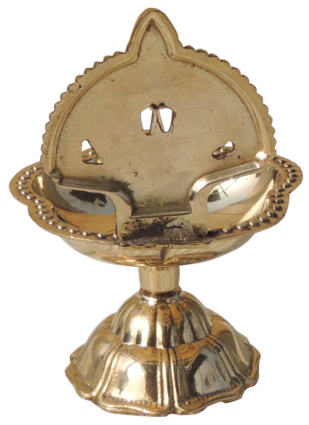 Brass Trishul Deepak No. 2 – Tabletop Spiritual Lamp with Sacred Symbol