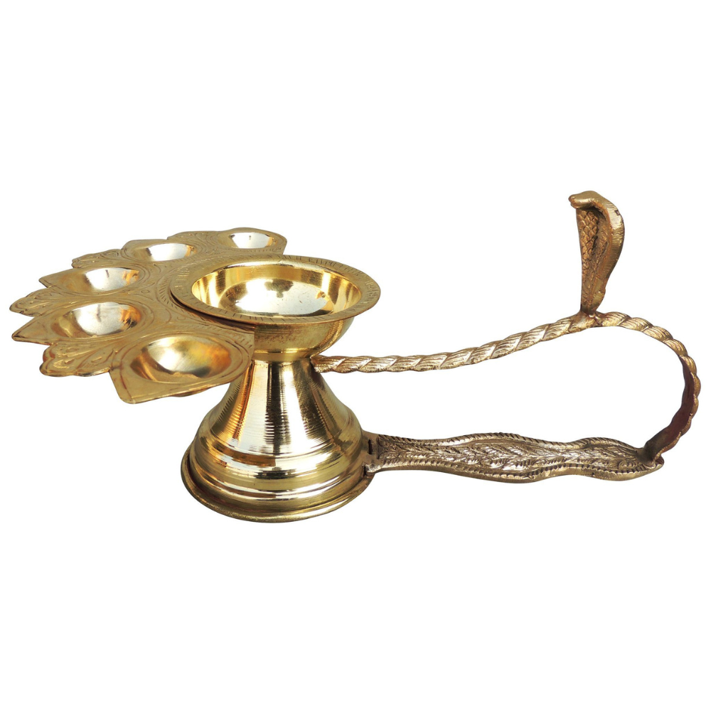 Brass Ganga Aarti Bati for Daily Pooja and Sacred Rituals