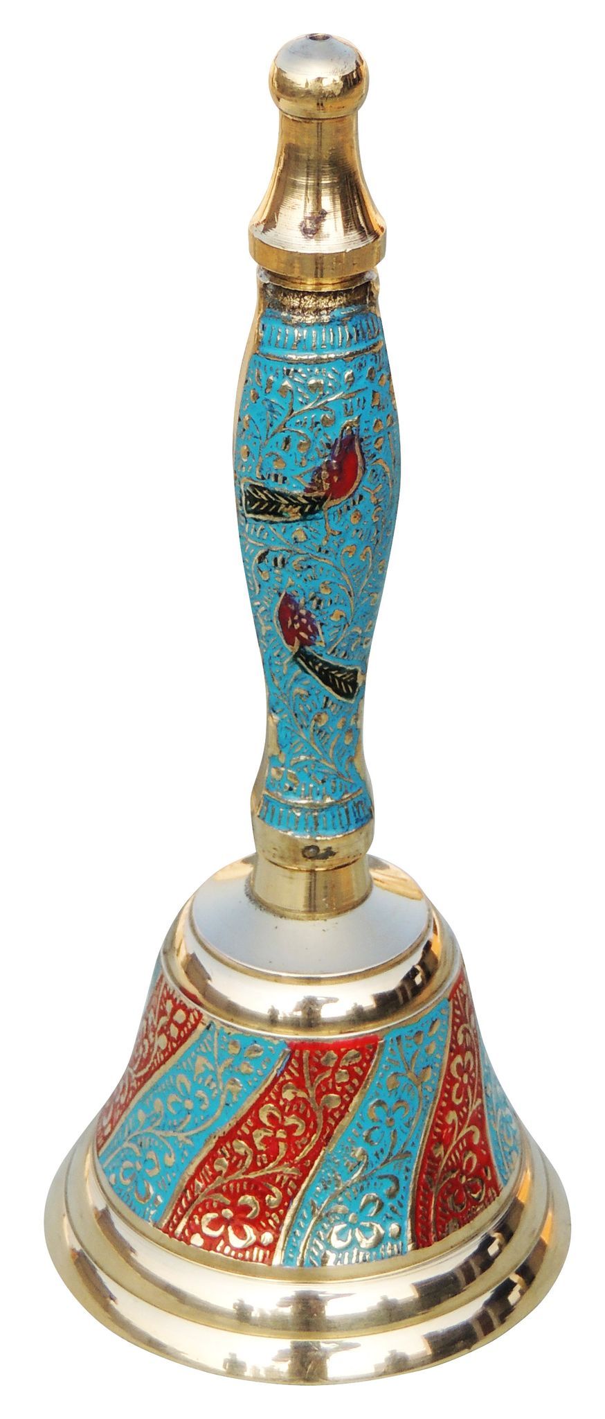 Puja Hand Bell Ganti No. 2 Blue Colour for Home Temple