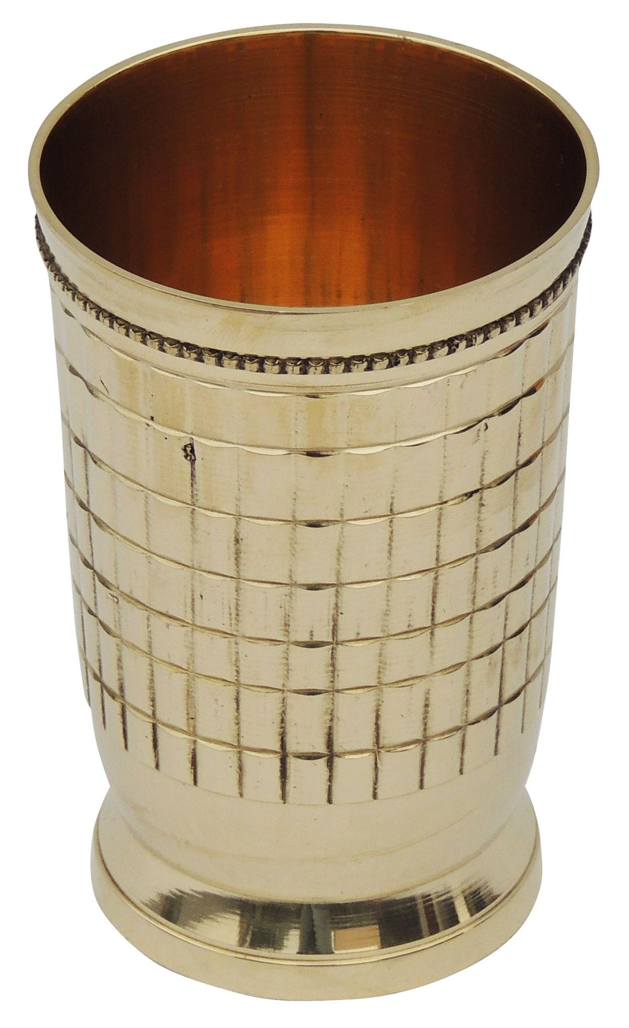 Brass Glass Firki 250 ml – Handcrafted Traditional Drinking Tumbler