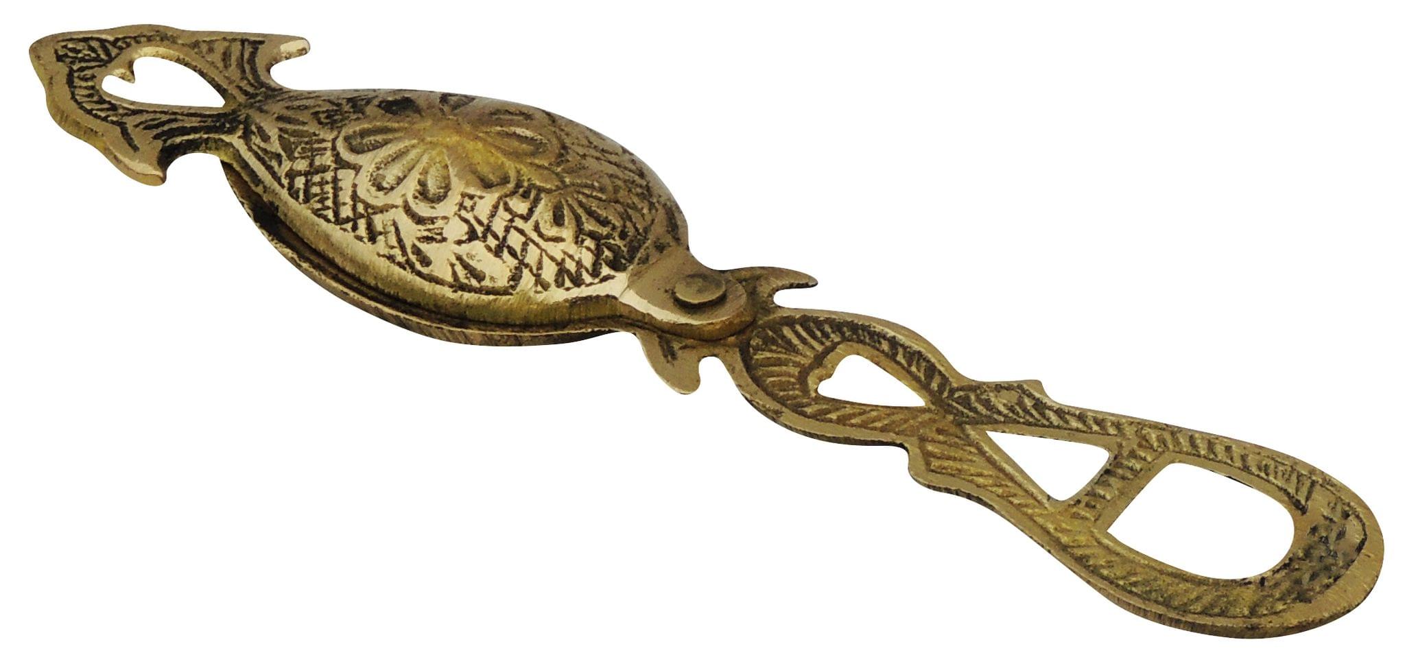 Brass Kajrota Kajal Dani Embossed – Handcrafted Traditional Kohl Storage Box