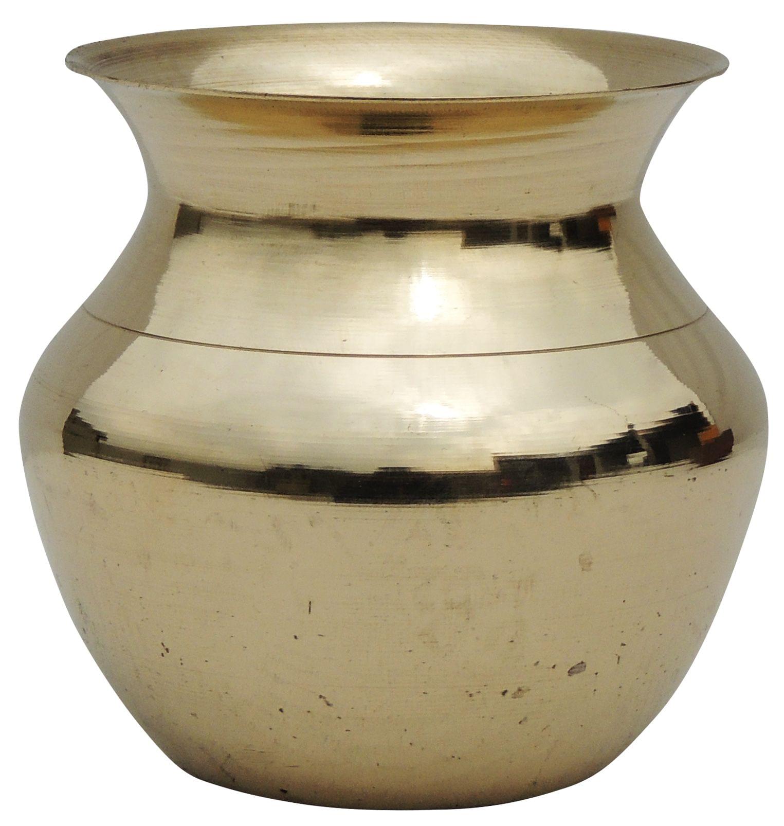 Brass Lota No.4 300 ML for Daily Pooja and Temple Use