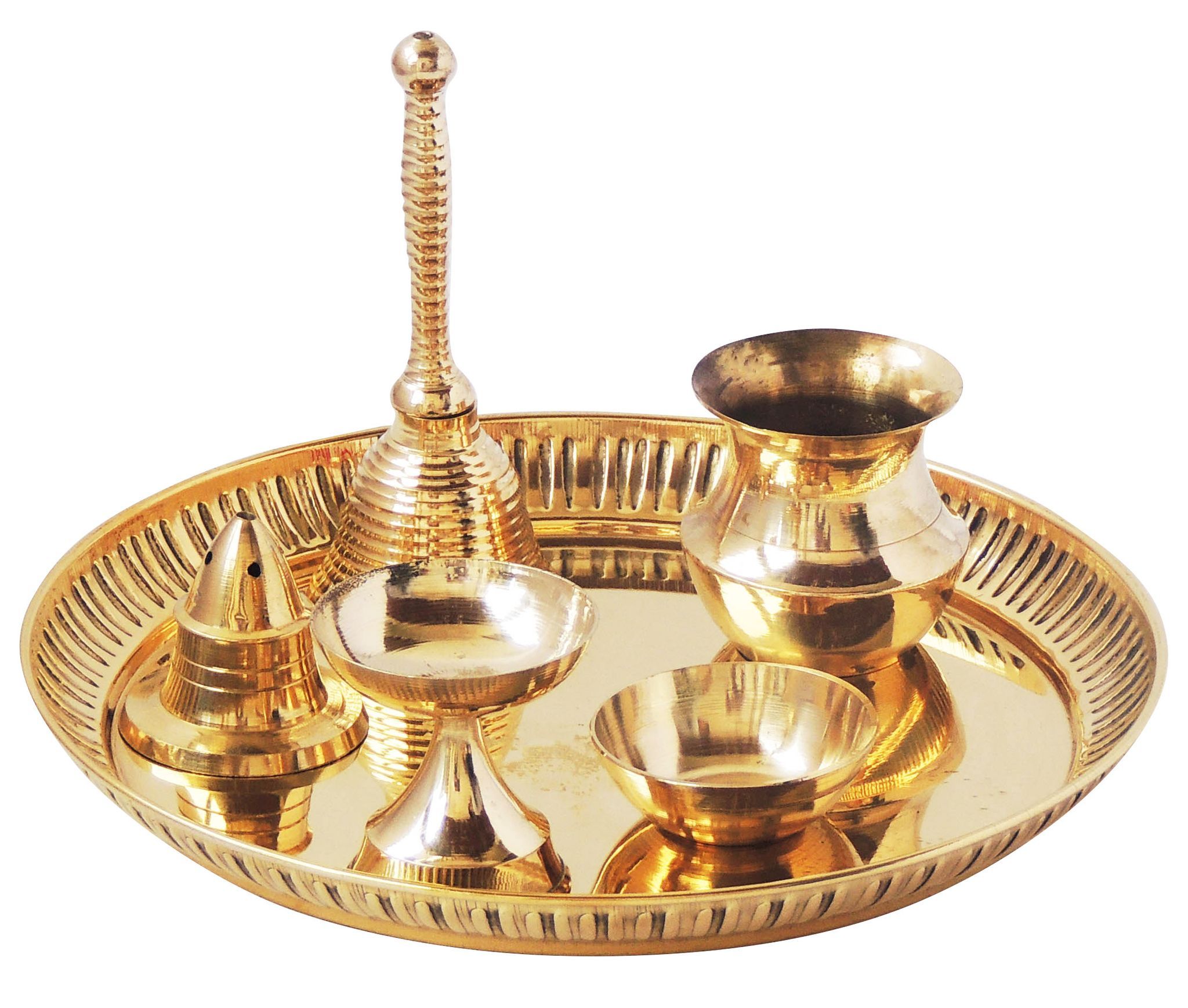 Puja Plate for Daily Worship and Temple Use