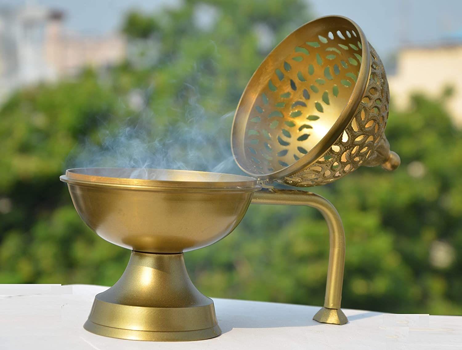 Brass Bakhoor, Dhuna, Luab Dan, Smoke Burner