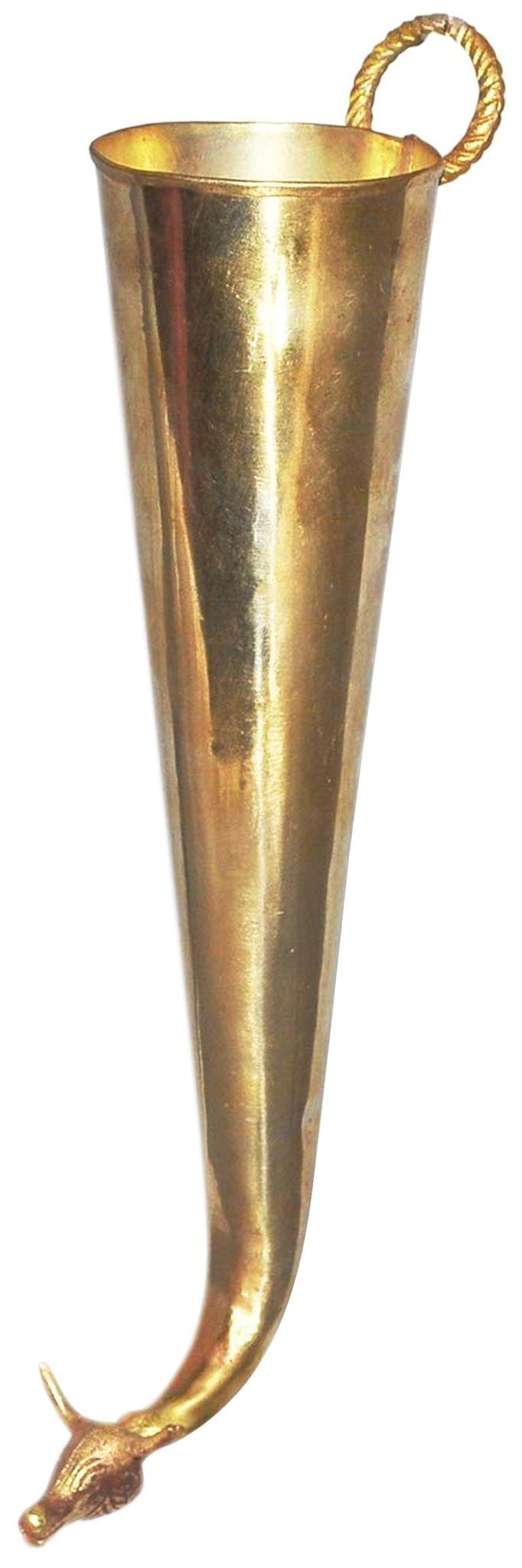 Brass Gaumukhi Shringi 200ml for Shivling Abhishek and Pooja Use