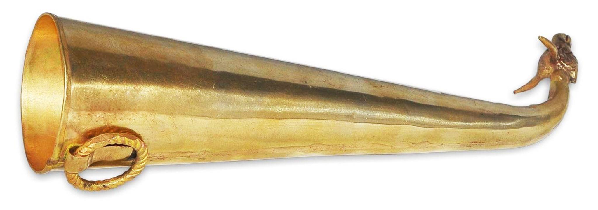 Brass Gaumukhi Shringi 200ml for Shivling Abhishek and Pooja Use